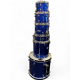 Used Pearl 6 Piece Export High Voltage Blue Drum Kit