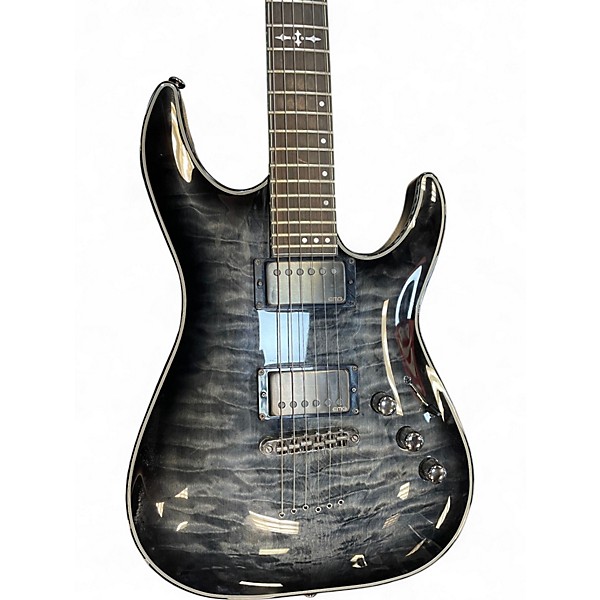 Used Schecter Guitar Research HELLRAISER HYBRID Black Solid Body Electric Guitar