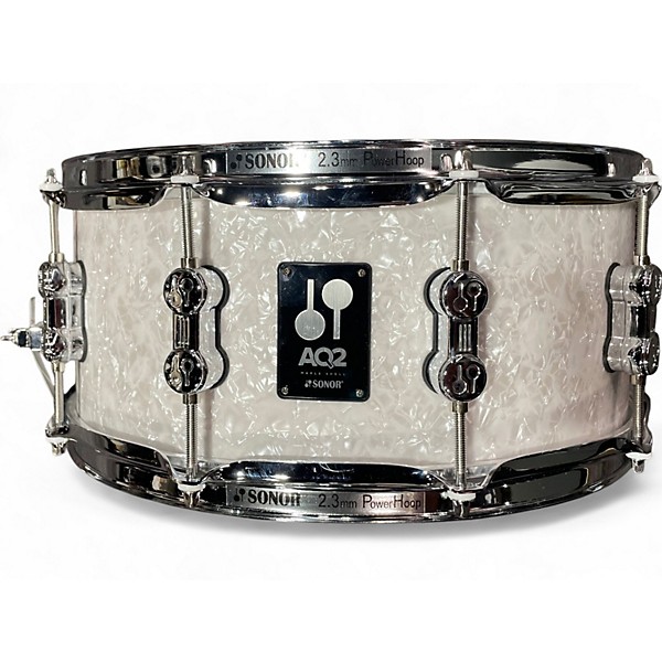 Used 2025 SONOR 14in AQ2 STUDIO WHITE MARINE PEARL Drum