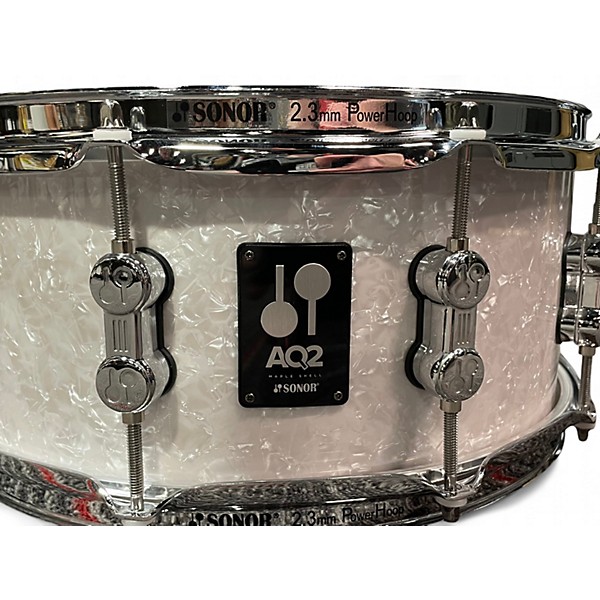 Used 2025 SONOR 14in AQ2 STUDIO WHITE MARINE PEARL Drum