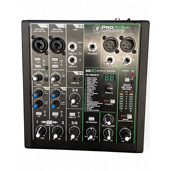 Used Mackie ProFX6 v3 Unpowered Mixer