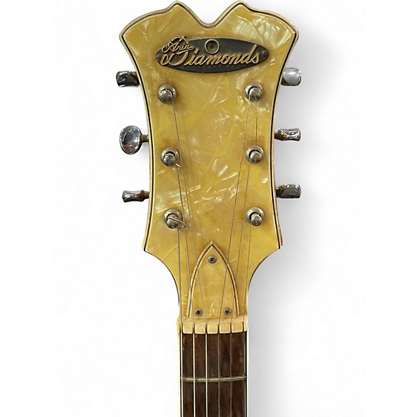 Vintage 1960s Aria Diamonds sunburst Hollow Body Electric Guitar
