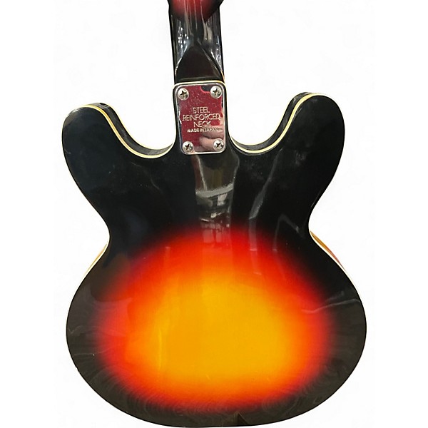 Vintage 1960s Aria Diamonds sunburst Hollow Body Electric Guitar