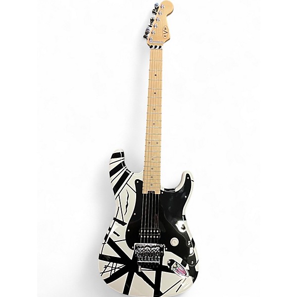 Used Fender evh stratocaster Black and White Solid Body Electric Guitar,Specials : American Fashion Style Bags On Sale