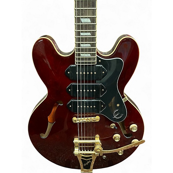 Used Epiphone Riviera P93 Wine Red Hollow Body Electric Guitar