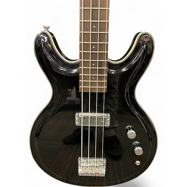 Used Eastwood Black Widow Black Electric Bass Guitar