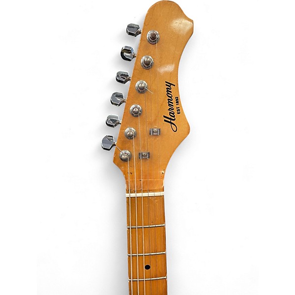 Used Harmony S style Black Solid Body Electric Guitar