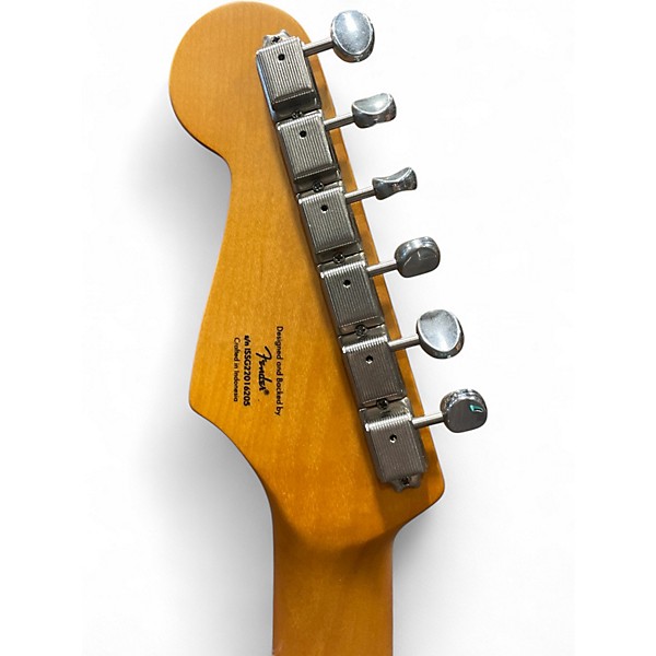 Used Squier 40th Anniversary Stratocaster Teal Solid Body Electric Guitar