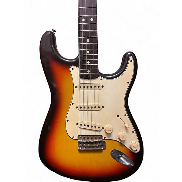 Vintage 1965 Fender Stratocaster 2 Color Sunburst Solid Body Electric Guitar