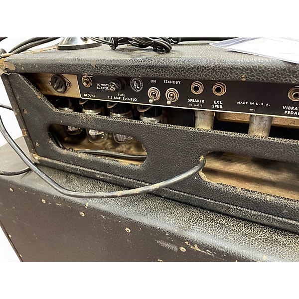 Vintage 1965 Fender Showman Amp Piggy Back Set Tube Guitar Amp Head