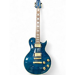 Used 1990s Aria Pro Ii PE-DLX Blue Solid Body Electric Guitar