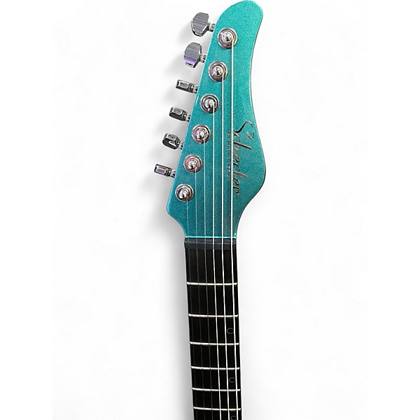 Used Schecter Guitar Research am6 turqoise Electric Guitar