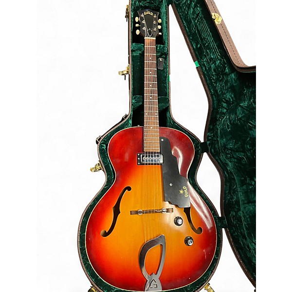 Vintage 1966 Guild X-50 2 Color Sunburst Hollow Body Electric Guitar