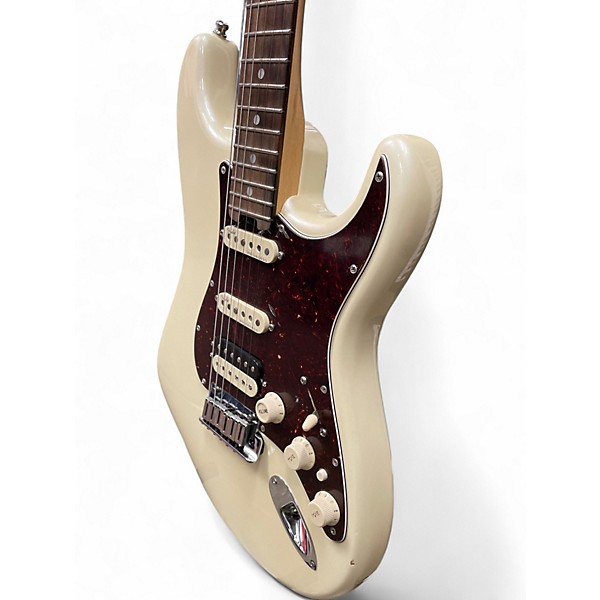 Used Fender American Elite Stratocaster Pearl White Solid Body Electric Guitar