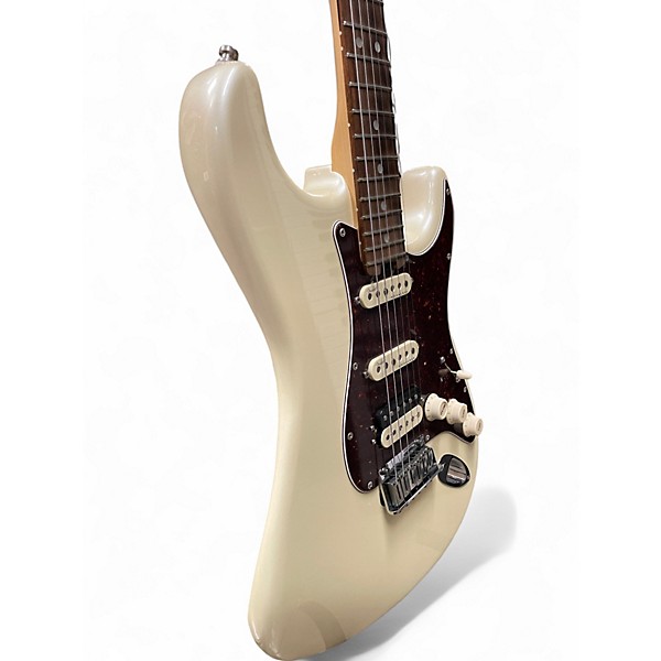 Used Fender American Elite Stratocaster Pearl White Solid Body Electric Guitar
