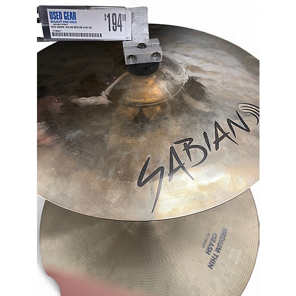 Used SABIAN 14in AAX MEDIUM HIHAT BOTTOM Cymbal