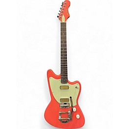 Used Harmony SILHOUETTE USA FADED FIESTA RED Solid Body Electric Guitar