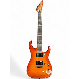 Used ESP MH100QMNT AMBER SUNBURST Solid Body Electric Guitar