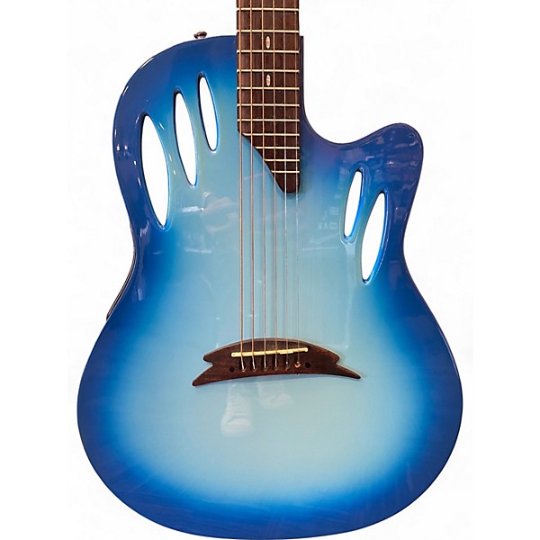 Used Ovation MOB 57 TANGENT Blue Acoustic Electric Guitar
