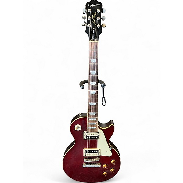 Used Epiphone Les Paul Traditional PRO II Trans Red Solid Body Electric Guitar,Specials : American Fashion Style Bags On Sale