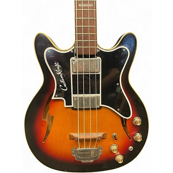 Used 1960s Custom Kraft Bone Buzzer 2 Color Sunburst Electric Bass Guitar