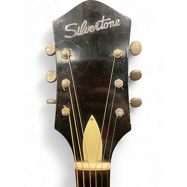 Vintage 1950s Silvertone Espanada H64 Black Hollow Body Electric Guitar