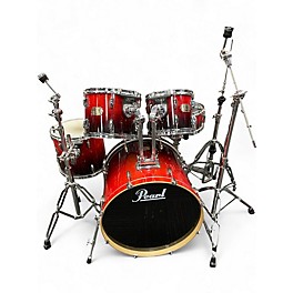 Used Pearl 5 Piece Export Select Wine Red Fade Drum Kit