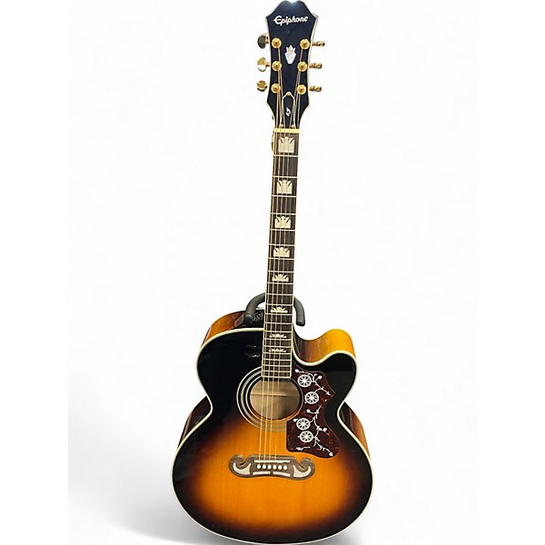 Used Epiphone EJ200SCE Sunburst Acoustic Electric Guitar,New Products : American Fashion Style Bags On Sale