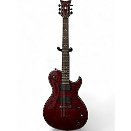 Used Schecter Guitar Research Hellraiser Solo 6 Red Clear Gloss Solid Body Electric Guitar
