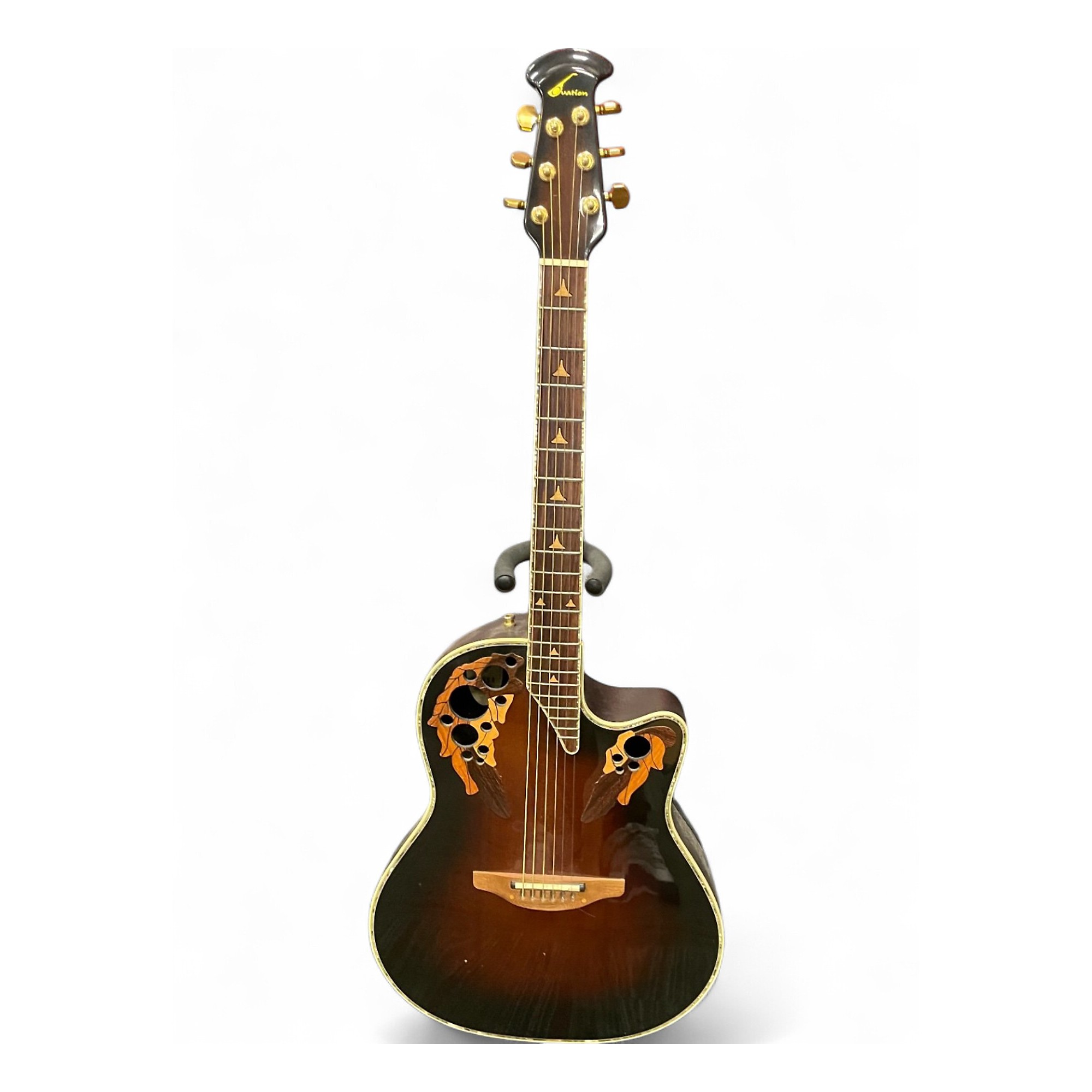 Used Ovation N768 ELITE Brown Sunburst Acoustic Guitar Brown