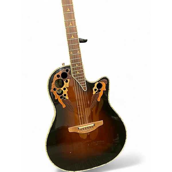 Used Ovation N768 ELITE Brown Sunburst Acoustic Guitar