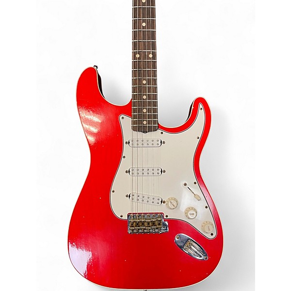 Used Fender Custom Shop Double Bound Stratocaster Journeyman Relic Candy Apple Red Solid Body Electric Guitar