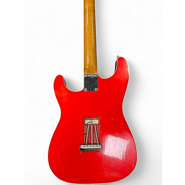 Used Fender Custom Shop Double Bound Stratocaster Journeyman Relic Candy Apple Red Solid Body Electric Guitar
