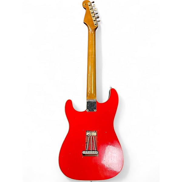 Used Fender Custom Shop Double Bound Stratocaster Journeyman Relic Candy Apple Red Solid Body Electric Guitar