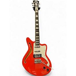 Used D'Angelico Premier Bedford SH Fiesta Red Solid Body Electric Guitar