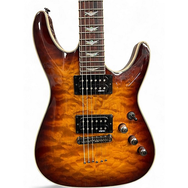 Used Schecter Guitar Research Omen Extreme 6 Vintage Sunburst Solid Body Electric Guitar
