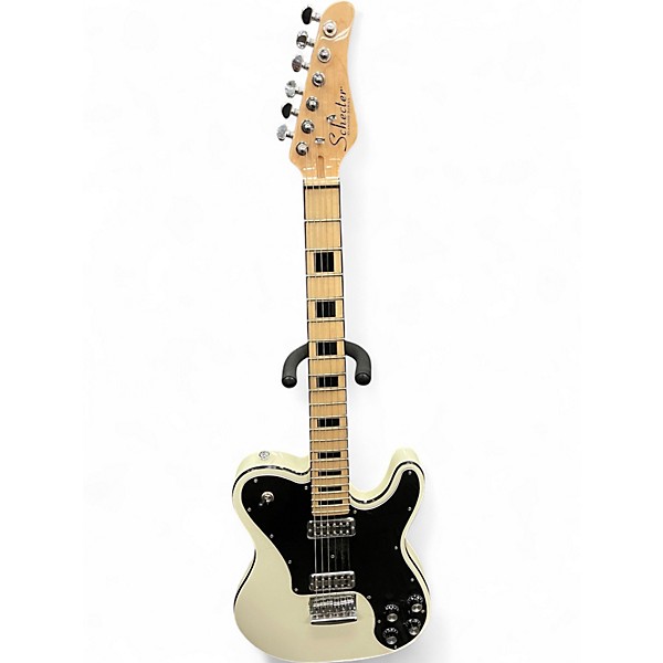 Used Schecter Guitar Research DIAMOND FASTBACK PT WHITE Solid Body Electric Guitar