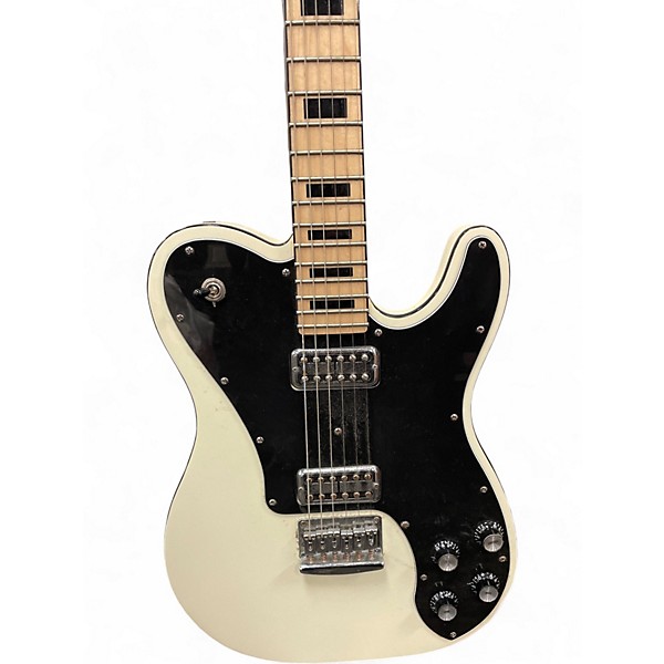 Used Schecter Guitar Research DIAMOND FASTBACK PT WHITE Solid Body Electric Guitar