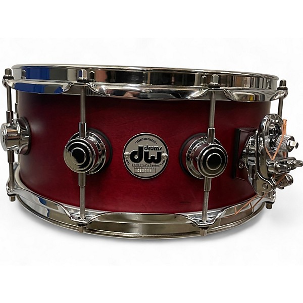 Used DW 6.5X14 Collector's Series Maple Snare Satin Red Drum