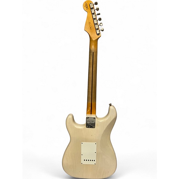 Used Fender Journeyman Relic Eric Clapton Signature Stratocaster WHITE Solid Body Electric Guitar