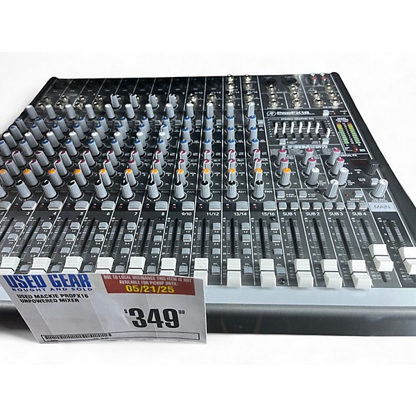 Used Mackie PROFX16 Unpowered Mixer