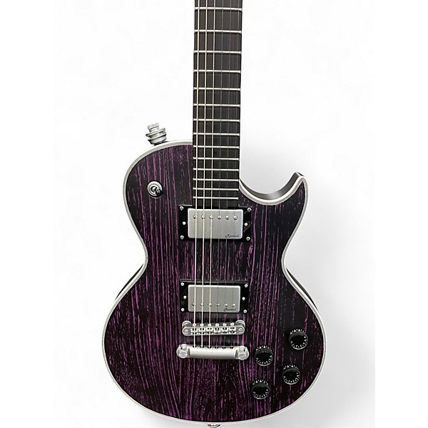 Used 2020s Harley Benton AGUFISH Purple Solid Body Electric Guitar