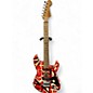 Used EVH Striped Series Frankie STRIPED BLACK AND WHITE Solid Body Electric Guitar thumbnail