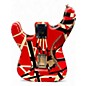 Used EVH Striped Series Frankie STRIPED BLACK AND WHITE Solid Body Electric Guitar