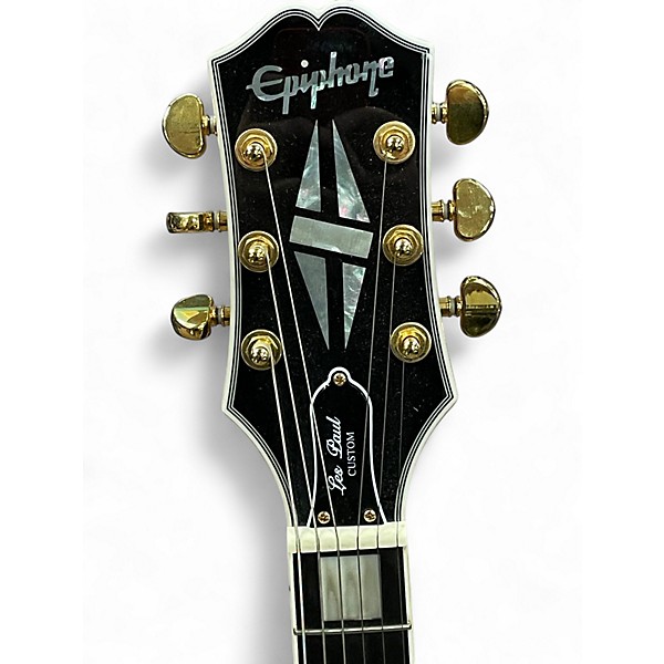 Used Epiphone Les Paul Custom Antique Ivory Solid Body Electric Guitar