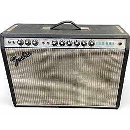 Vintage 1976 Fender deluxe reverb SILVER PANEL Tube Guitar Combo Amp