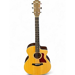 Used Taylor 214ce DLX Natural Acoustic Electric Guitar