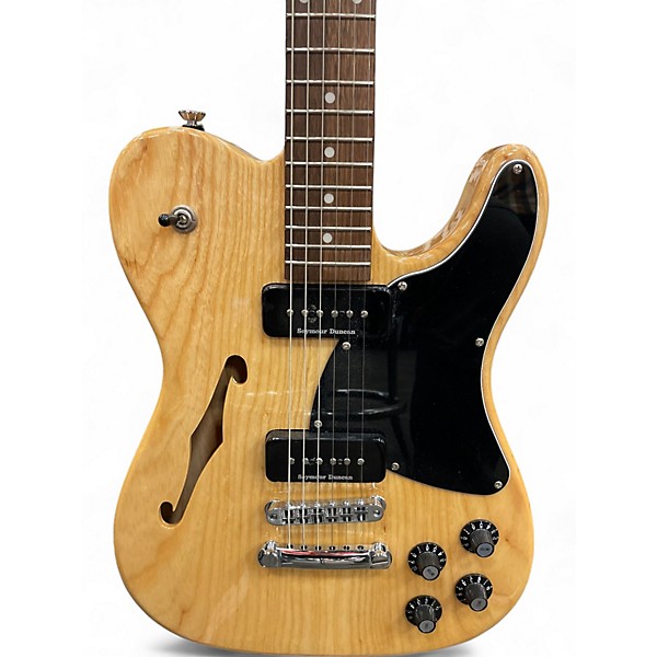Used Fender JA90 Jim Adkins Thinline Telecaster Natural Hollow Body Electric Guitar