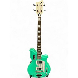 Used Eastwood Airline Map Seafoam Green Electric Bass Guitar