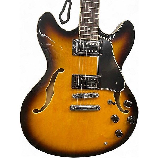 Used Hamer ECHOTONE 2 Color Sunburst Hollow Body Electric Guitar